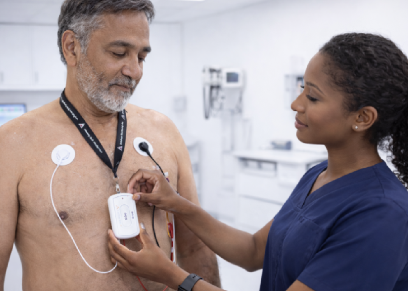 Portable Holter heart monitor
