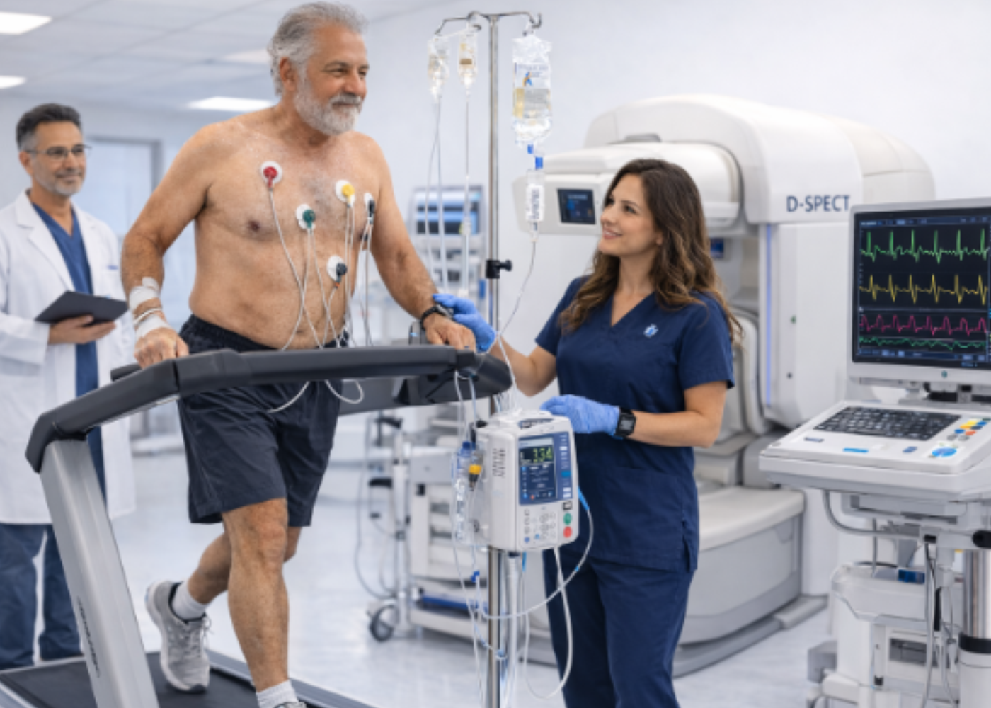 Nuclear cardiac stress imaging equipment