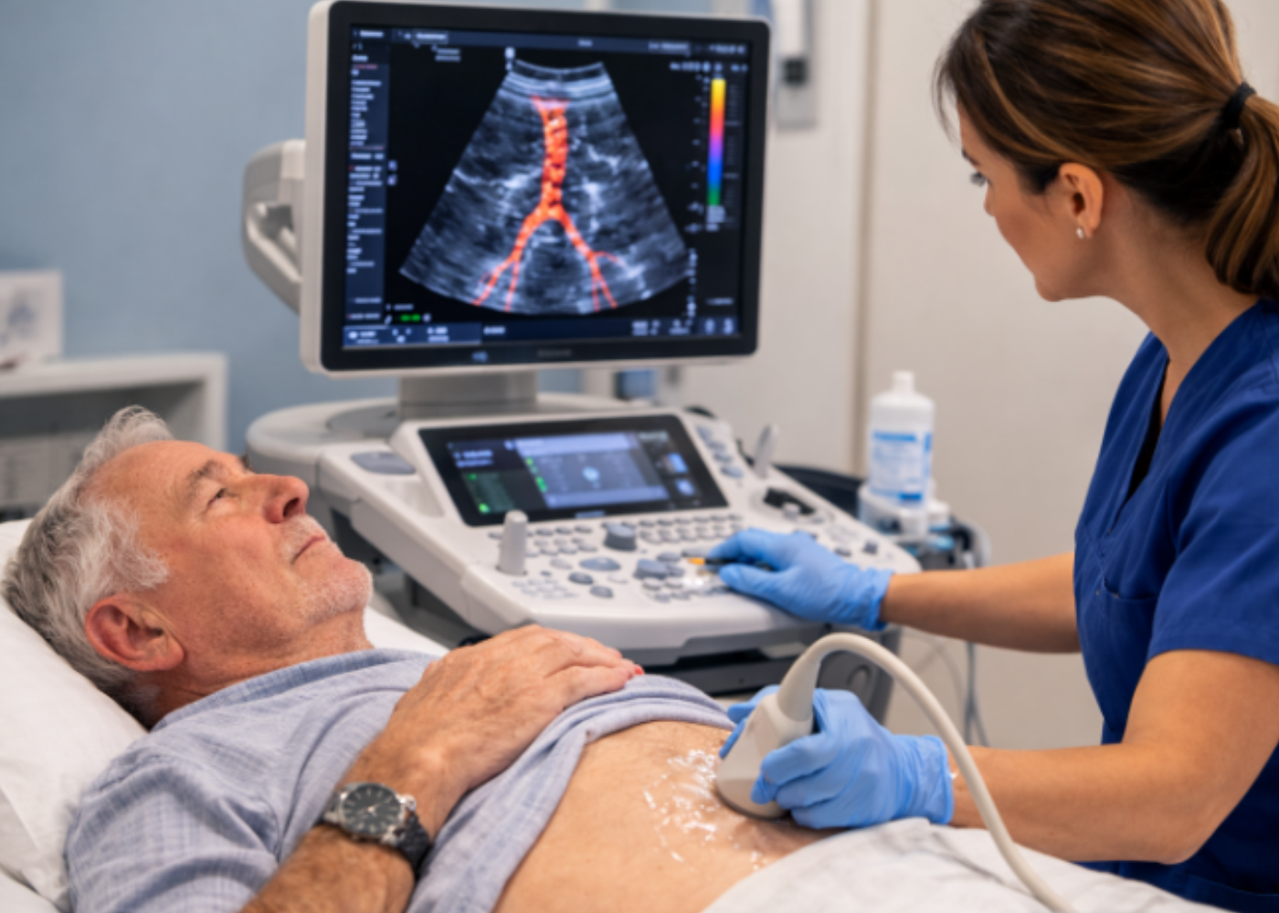Abdominal aortic aneurysm ultrasound screening